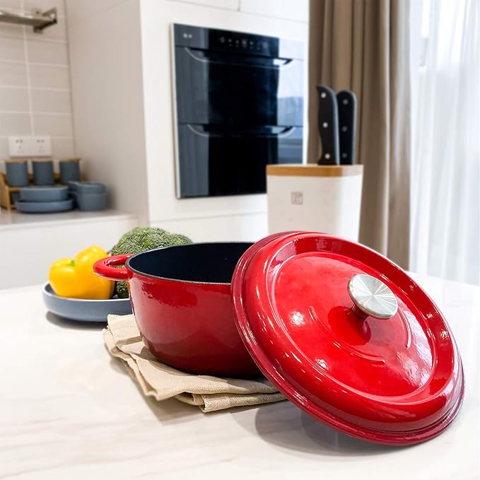 HUASAI Stainless Steel Replacement handle compatible for Le Creuset,Aldi,Lodge, and other Enameled Cast-Iron Dutch Oven