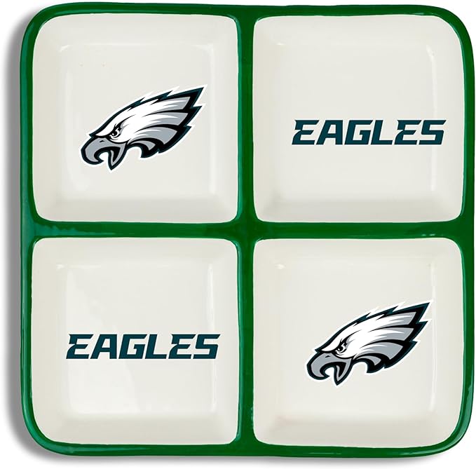 The Memory Company | Licensed NFL 4-Section Ceramic Plate