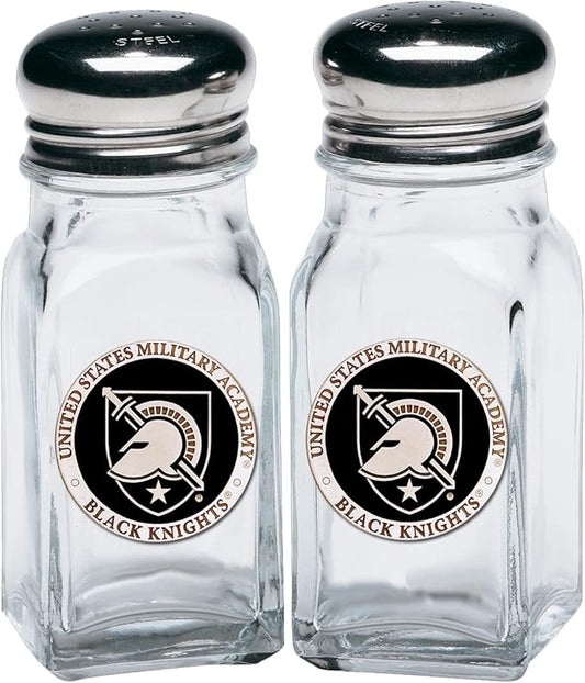 Heritage Pewter United States Military Academy Black Knights Salt and Pepper Shaker Set of 2 Bottles | Expertly Crafted Pewter Glass