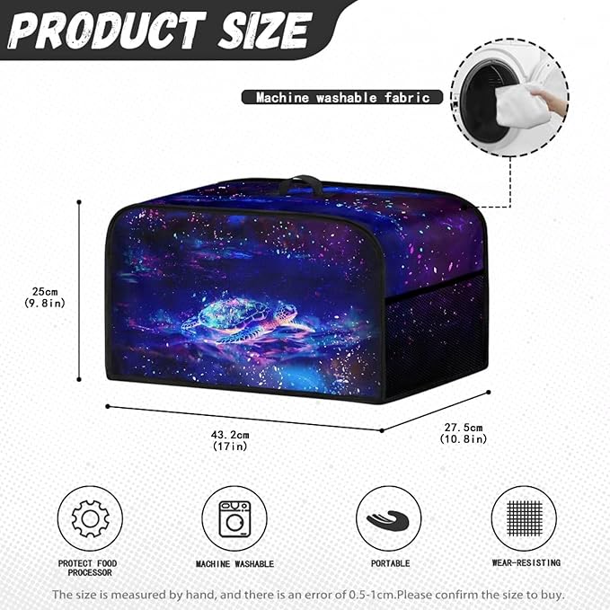 Slow Cooker Cover For Crock Pot and Hamilton Beach 6-8 qt Slow Cooker Multi Cooker Appliance Cover Stain Resistant Home Decor Galaxy Turtle