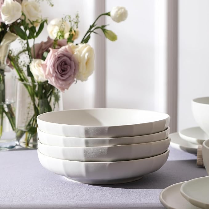 Stone Lain Rio 4-Piece Pasta Bowl Set Stoneware, Beige