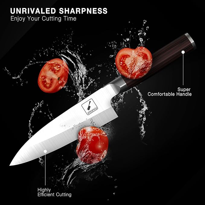 imarku 7 Inch Deba Knife,Ultra Sharp Sushi Knife,Ultimate Japanese Kitchen Knife with Stainless Steel Single Bevel,Fish Fillet Knifes for Fish Cutting with Ergonomic Handle, Christmas Gifts