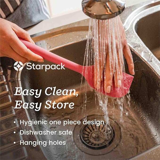 Starpack 'Winning Serve' XL Premium Silicone Serving Spoon (13.5") - Large Silicone Spoon for Cooking High Heat Resistant to 600째F - LFGB Grade Nonstick Mixing Spoons - Large Rubber Serving Spoons
