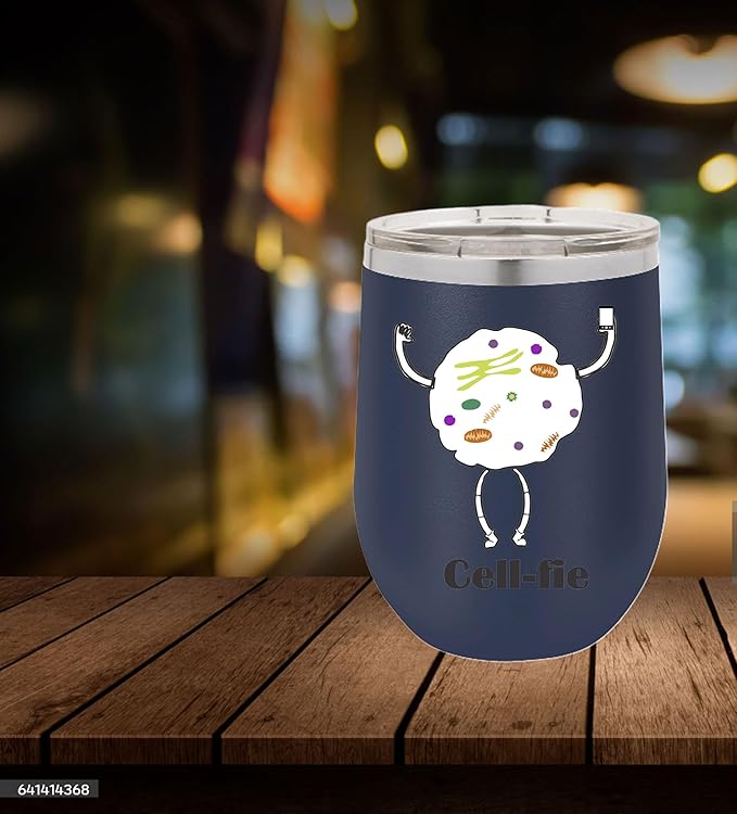Cell Fie Wine Tumbler, Cell Fie Gift Lover, 12oz Stainless Steel Wine Tumbler, Gifts For Him, For Her, For Boys, For Girls, Birthday, Christmas Gift idea (Blue)