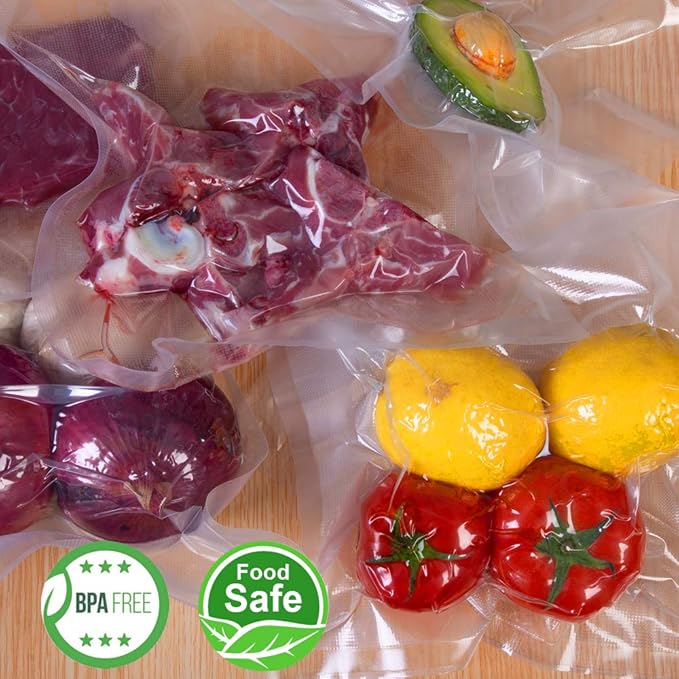 SurpOxyLoc 6 Pack 8"x20'(3Rolls) and11"x20'(3Rolls) Food Vacuum Sealer Bags Rolls with BPA Free,Heavy Duty,Great for Sous Vide and Vac Seal storage