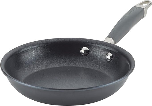 Anolon Advanced Home Hard Anodized Nonstick Frying Pan, 8.5 Inch ??Small Non Stick Egg Pan, Durable Nonstick Skillet - Moonstone
