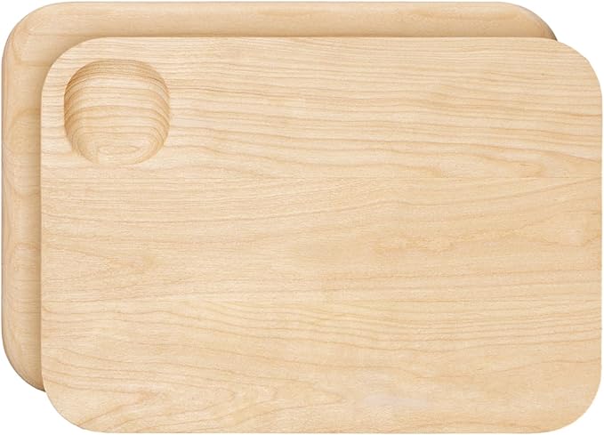 Caraway Cutting Board - Small (10 x 7?? - Double Sided Wood Cutting Board - Made From FSC-Certified Birch Wood - Food-Safe Mineral Oil & Wax Finish
