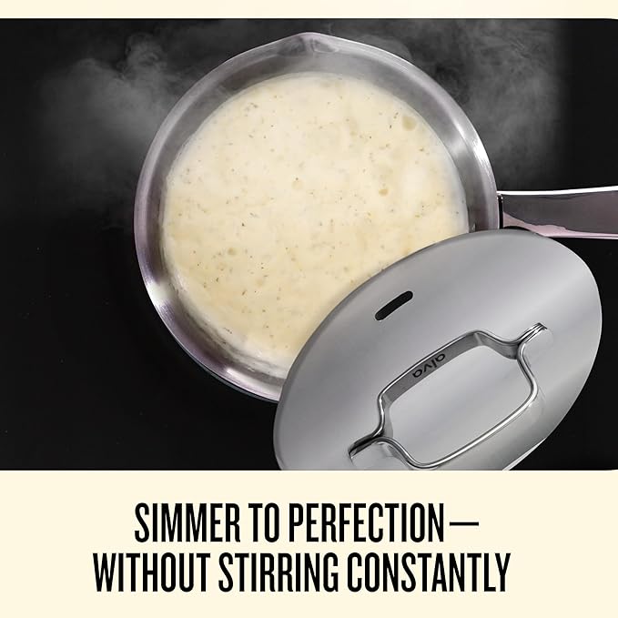 Alva Maestro 1.7QT Stainless Steel Saucepan with Lid ??Non-Toxic Easy to Clean Pot, Oven Safe ??Lasered Engrave Measurement, Induction Ready ??Belgian-Designed for Effortless, Healthy Everyday Cooking