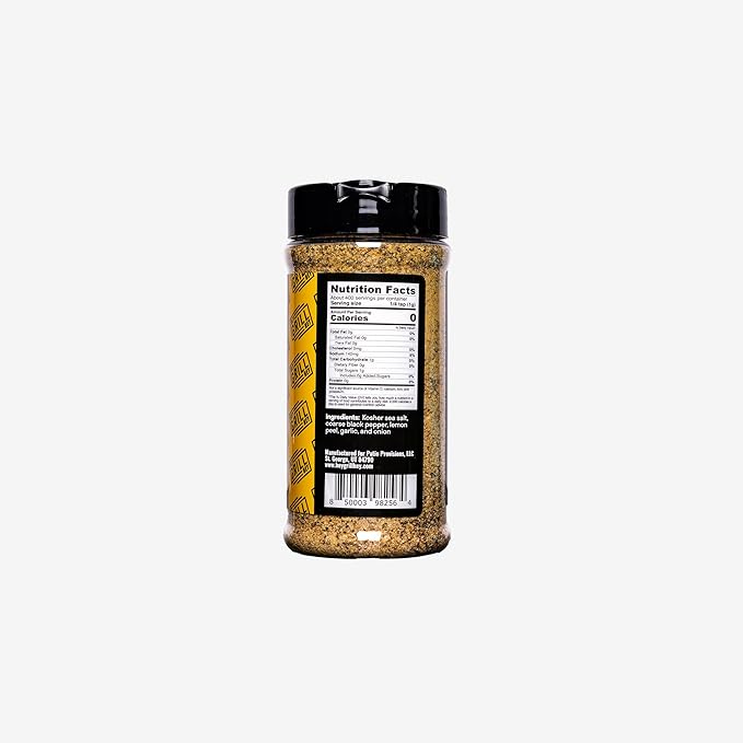 Hey Grill Hey | Lemon Pepper Rub | Chicken Seasoning | Dry Rub for Wings | Fish & Seafood Seasoning, Veggies and More | 13 oz