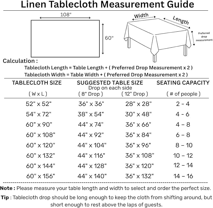 Solino Home Linen Tablecloth for Rectangle Tables 60 x 108 Inch - 100% Pure Linen Peach Table Cloth - Fete, Machine Washable Cloth Tablecloth for Valentines, Spring, Easter