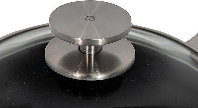 Swiss Diamond Nonstick Hybrid Ceramic and Diamond-Infused Saucepan With Glass Lid, PFAS- and PFOA-free, Dishwasher & Oven Safe Up To 500 째F (2.2 Quart)