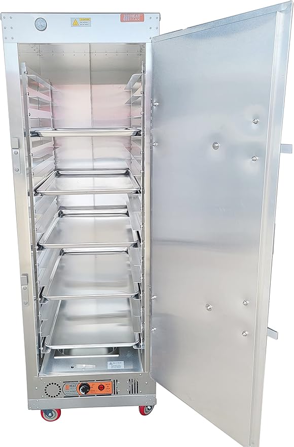 HeatMax 6 Foot Fully Insulated Commercial Food Warmer Holding Cabinet for Full Size Sheet Pans, Churches, Schools, Catering, Fully Assembled, Made in USA with Service and Support, 120V Plug