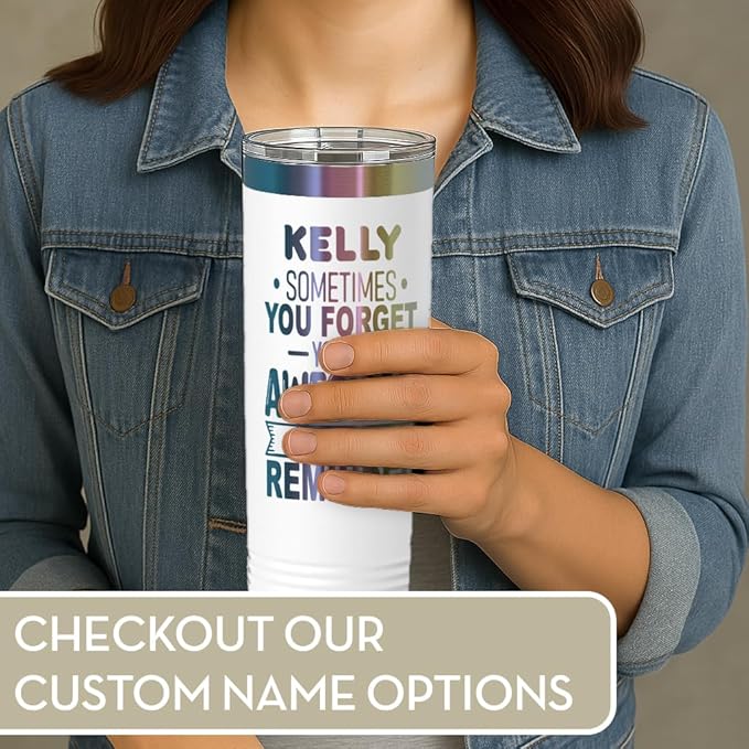 Spotted Dog Company Inspirational Tumbler, Inspirational Gifts for Men Dad Father Wife Sister Women, Birthday For Him Her, You?셱e Awesome Tumbler, Teacher Coworker Gifts 22oz White Prism