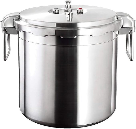 Buffalo 32 Quart Stainless Steel Pressure Cooker Extra Large Canning Pot with Lid for Commercial Use - Easy to Clean Induction Stove Top Pressure Canner, Can Cooker - SG Certificate QCP430