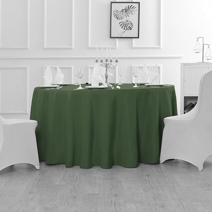 Cupuamon 60 inch Round Tablecloth Washable Polyester Table Cloth Decorative Table Cover for Wedding Party Dining Banquet（60 inch,Willow）