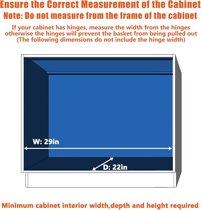 ROOMTEC Pull Out Cabinet Organizer, Cabinet Pull Out Shelves 28쩍" W x 21쩍" D, Heavy Duty Cabinet Drawers Slide Out Kitchen Cabinet Organizers Storage Shelf