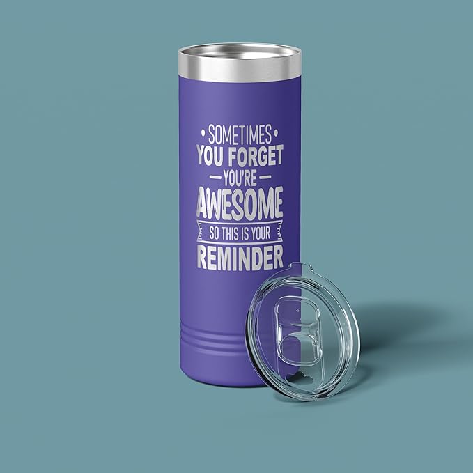 Spotted Dog Company Inspirational Tumbler, Inspirational Gifts for Men Dad Father Wife Sister Women, Birthday For Him Her, You?셱e Awesome Tumbler, Teacher Coworker Gifts 22oz Purple