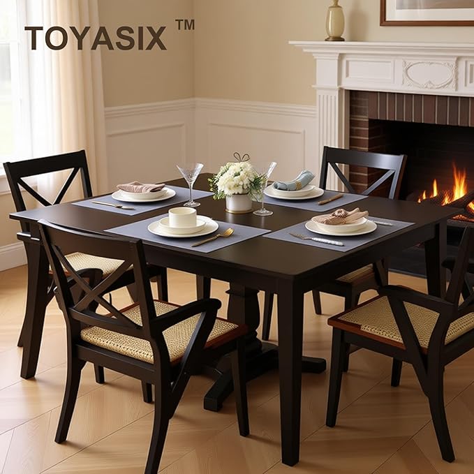 TOYASIX Nano-Air Color Mat:Temp-Triggered Placemat, Negative Ion & Eco-Friendly Nano Material,Fall Placemat& Kitchen Table Mats,Self-Cleaning&Easy-Clean,(??5??Blue/??5??Red)