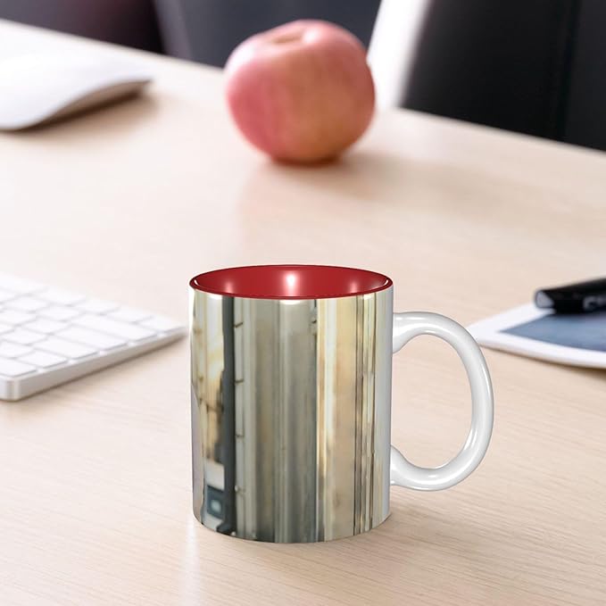 Custom Color Mugs with Partial or Full-Size Printing Customizable Photos and Text Coffee Mugs Creative Multicolor Designs Image (Full-Width, Red)