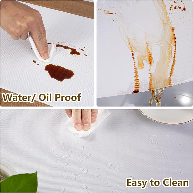 Shelf Liner, 14 Inches x 20 FEET Non-Slip Kitchen Cabinet Liner, Washable Oil-Proof Non-Adhesive Contact Paper for Kitchen Drawer, Cabinet, Shelves, Refrigerator, Storage, Desks, coutertops