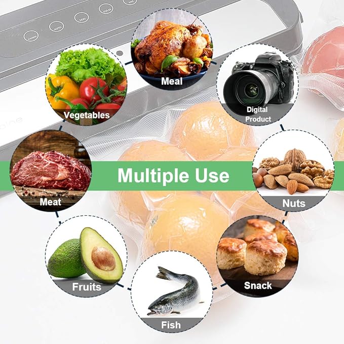 8x50 Rolls 2 Pack Vacuum Sealer Food Bags Rolls with BPA Free,Heavy Duty,Great for Vac Storage or Sous Vide Cooking