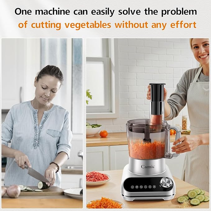 Camic Blender & Food Processor Combo (Silver-Upgraded Version)