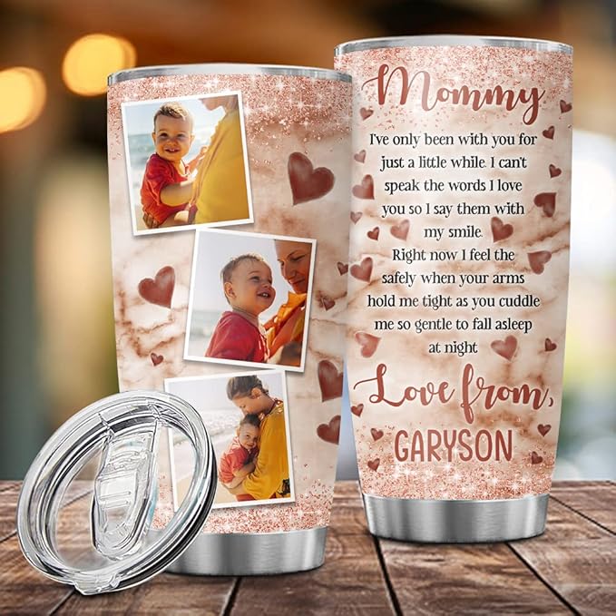 So Many Pets Personalized Photo Mama Tumblers, Birthday Gifts For New Mom Women, Christmas Mothers Day, Mama, Mother, Stainless Steel Insulated Coffee Travel Mug 20oz 30oz with Lid