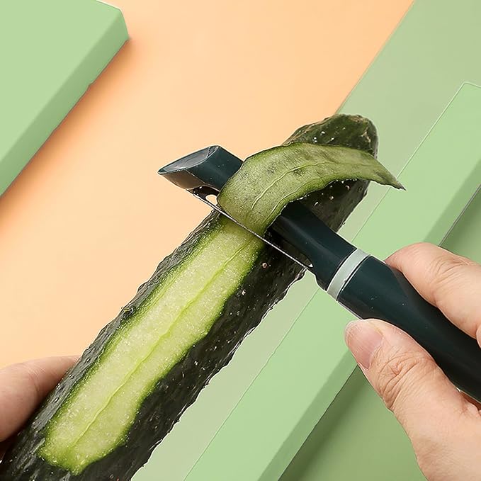 10 Pack Vegetable Potato Peeler for Kitchen,Ergonomic Soft-Touch Handle-Black (Aquamarine, 4 Pack)