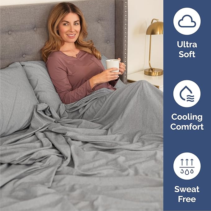 Cal King 6 Piece Sheet Set - Cooling & Breathable Bed Sheets - Hotel Luxury Bed Sheets for Women, Men, Kids & Teens - Deep Pockets - Easy Fit - Soft and Wrinkle Free - Cal King Heathered Grey Sheets