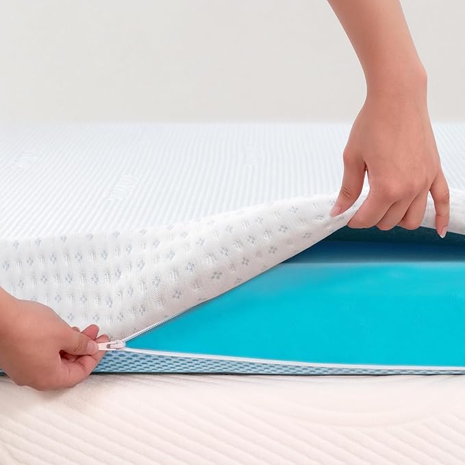 SyMax Full Mattress Topper, High Density Memory Foam Bed Topper with Breathable Removable Cover, CertiPUR-US Certified, 3 Inch