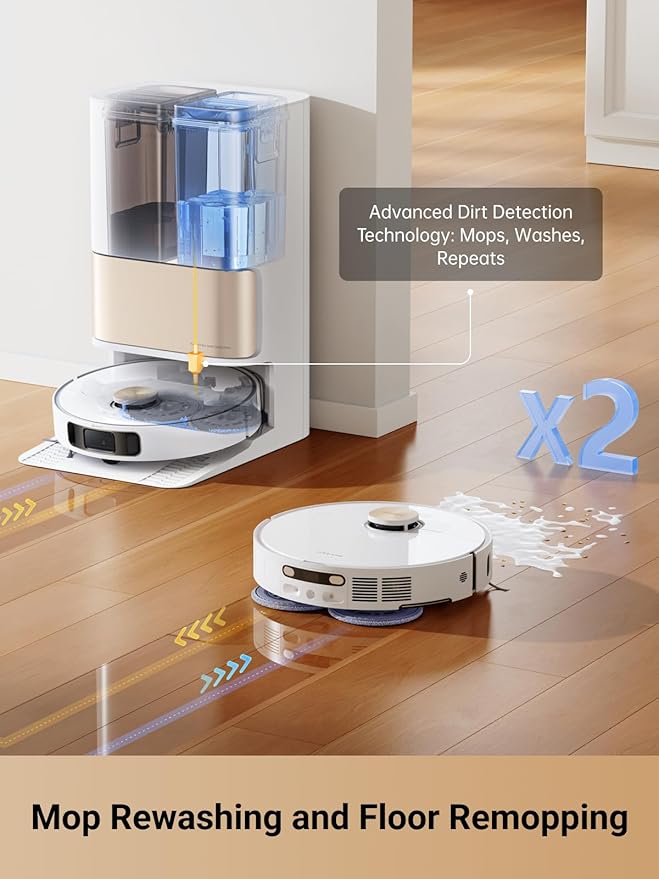 DREAME L10s Pro Ultra Heat Robot Vacuum and Mop Combo, Mop Extend, 7000Pa Suction, Auto Robot Care and Maintenance, 136째F Hot Water Mop Self-Cleaning, Obstacle Avoidance, Ideal for Hair, Carpets