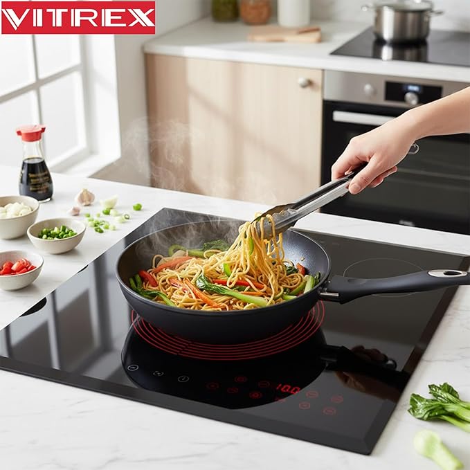 VITREX Magefesa Nature Nonstick Forged Aluminum Wok ??11-Inch Stir-Fry Pan with Nonstick Coating, Induction Compatible, All Stovetop Safe, Dishwasher Safe, PFOA-Free