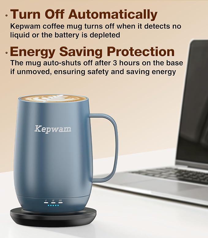 Heated Coffee Mug T2-Plus, 20oz Leading Large Capacity Self Heating Mug, Up to 8 Hrs Battery & Hot Up to 149?? Smart Coffee Mug for Women, Men