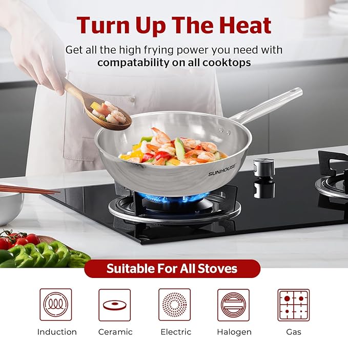 Sunhouse Pan for Cooking (FRY PAN (Basic), 9 inch)