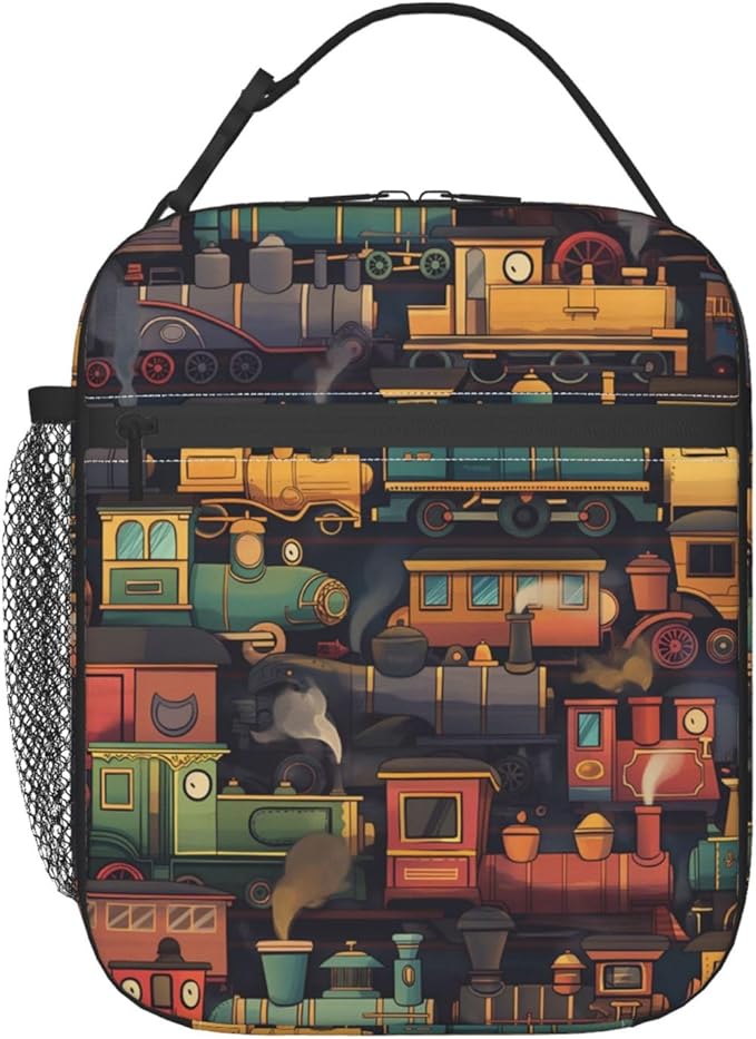 VANZEV Lunch Box for Adults Women Girls Boys Kids Train Lunch Box Insulated Cooler Reusable Lunch Bag Container Gifts for Work Office Picnic Travel School