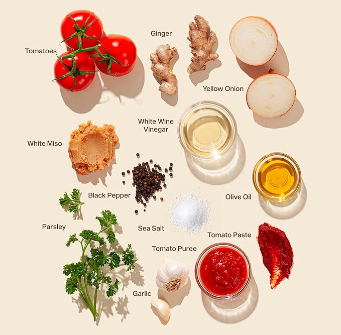 Sauz | Miso Garlic Marinara Sauce (4 Jars) Umami-Rich & Savory ??Gluten-Free, Non-GMO, and 100% Delicious ??Crafted in Small Batches with Clean Ingredients