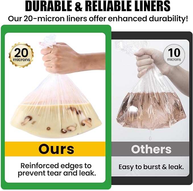 20 Count Slow Cooker Liners, 13"x21", Fits 3-8 Quarts, Disposable Pot Liners Compatible with Crockpot, Oval Large Size, BPA-Free Cooking Bags, Kitchen Accessories, Cook with Ease