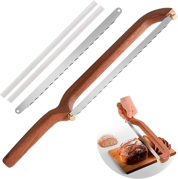 Uprichya Bread Knife for Homemade Bread - Sourdough Knife Slicer, Left-Handed