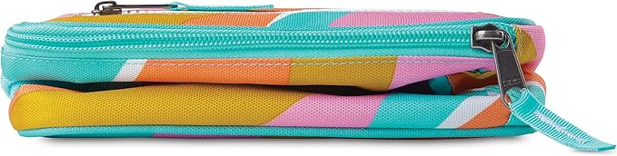 PackIt짰 Freezable Classic Lunch Box, Retro Wave, Built with EcoFreeze짰 Technology, Fully Freezable, Collapsible, Reusable, With Zip Front Pocket and Buckle Handle, Designed for Fresh Lunch On the Go