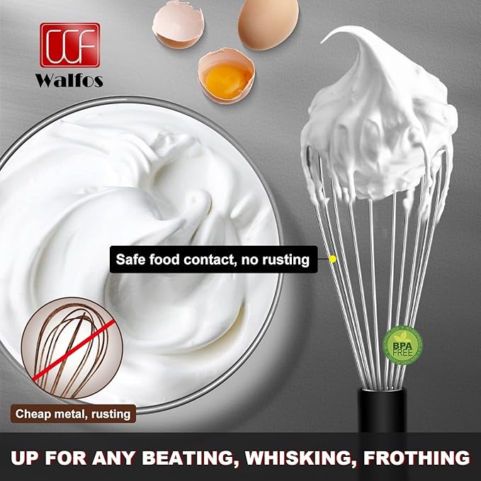 Stainless Steel Wire Whisk Set - 3 Packs Balloon Whisk, Thick Wire Wisk 竊?Strong Handles, Egg Frother for Cooking, Blending, Whisking, Beating and Stirring (7"+9"+11")