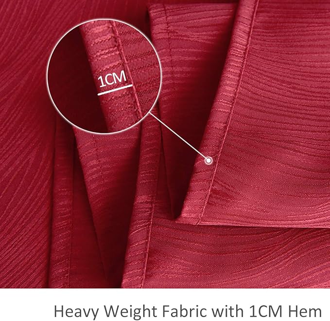 maxmill Jacquard Table Cloth Swirl Design Waterproof Antiwrinkle Heavy Weight Soft Tablecloths for Circular Table Cover and Kitchen Dinning Tabletop Square 60 x 60 Inch Red