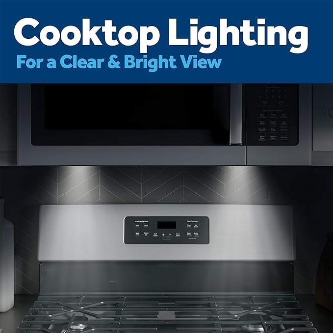 GE Over-the-Range Microwave Oven with Recirculating Venting, 1.8 Cu. FT, 900W, 12.8??Removable Turntable, 10 Power Levels, Stainless Steel