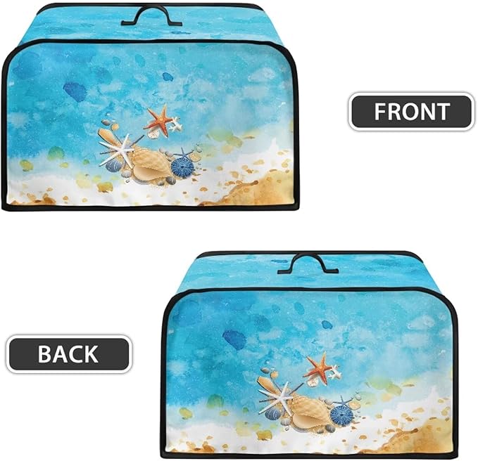 Beach Starfish Small Kitchen Appliance Covers Compatible with 6-8 Quart Slow Cooker Dust Cover for Celebrate Easter Customizable Water Resistant Wearable Convenient