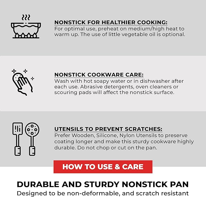 BRA COOKWARE Infinity 2-Piece Nonstick Frying Pan Set | 8 & 10.2 Inch Cast Aluminum Skillet Set | PFOA/PFAS Free Fry Pans | All Cooktops incl. Induction | Oven Safe Searing Skillets