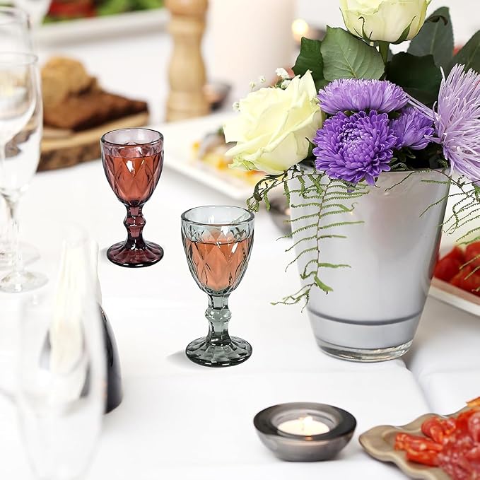 6-Piece Stemmed Cordial Glasses Set, Dishwasher Safe, Perfect for Tequila, Brandy Tasting, Weddings, and Bars (Style3,6pcs)