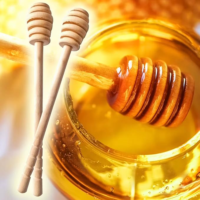 1Pcs Dessert Spoon Honey Stir Bar Honey Spoon Mixing Handle Jar Spoon