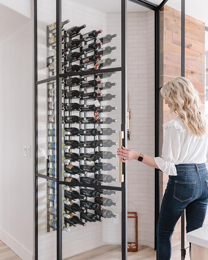Ultra Wine Racks Cork Out Wall Mounted Wine Rack (3 Foot, Matte Black, Holds 9 Wine Bottles) - Modern & Minimalist Metal Wine Storage for Home Bar, Kitchen, Dining Room, Wine Cellar