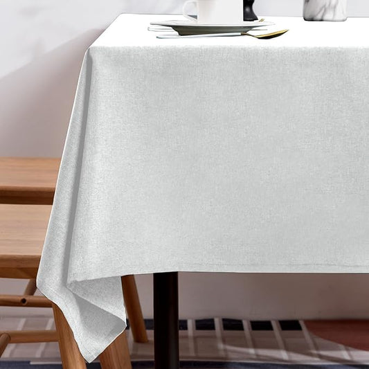 BALCONY & FALCON Table Cloth for 6 Foot Rectangle Tables ??Waterproof, Wrinkle-Free Farmhouse Tablecloth for Dining, Kitchen, Wedding, Baby Shower & Holiday Gatherings (Owl Gray, 55" x 95")