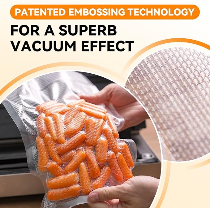[2024 New] 8" x 12" 200 Count Precut Bags, Vacuum Sealer Bags for Food, Great for Food Storage, Sous Vide and Meal Prep, Wevac Lite
