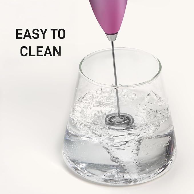 Zulay Kitchen Double Whisk Milk Frother ??Handheld Foam Maker for Coffee, Lattes, Matcha, Hot Chocolate & Cappuccinos ??Whip Creamy Froth in Seconds, Portable & Easy to Use